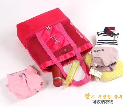 JXSLTC пищевой напиток изолированный дорожный Органайзер сумка для хранения обеда Bento Box разделенная сумка для пикника спортивная сумка на плечо сетка сумка для хранения - Цвет: Красный