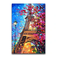 Обычай алмаз живопись Eiffell башня дерево Пейзаж Вышивка крестиком Санта-Клауса дар home decor diy pintura стразами ponto cruz