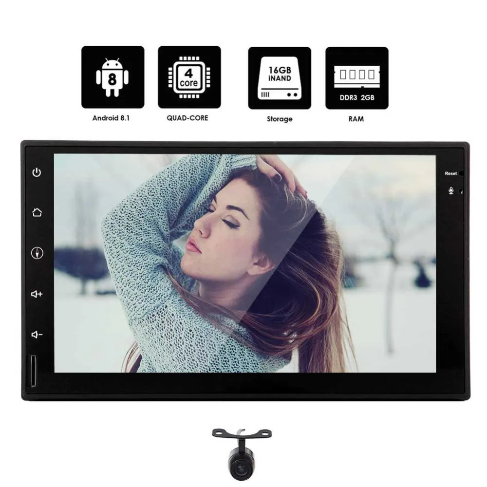 Car Radio Stereo Double 2 Din 7 Inch Capacitive Touch Screen In Dash GPS Navigation Bluetooth WiFi Mirror AM FM USB | Автомобили и