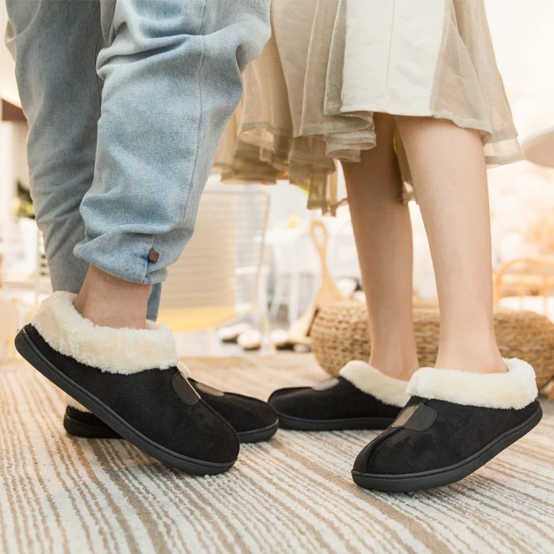 Тапки унисекс меховые мягкие домашние теплые плюшевые плоская подошва сланцы