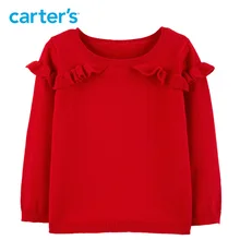 Can Carters Ruffle Pullover Sweater Autumn winter casual long sleeve