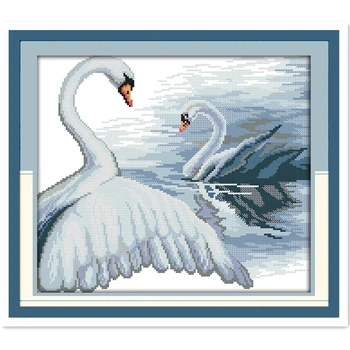 

Swan DMC Cross Stitch Fabric Home Decoration Cross Stitch Kit DIY SET Painting Needlework Chinese Counted Cross Stitch Pattern