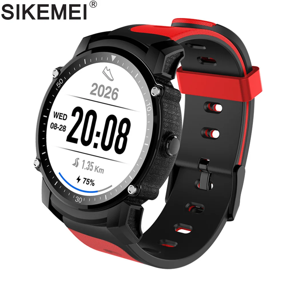 

SIKEMEI GPS Smart Watch Sport Fitness Smartwatch Bracelet Transflective OGS Screen Cycling Waterproof IP68 Heart Rate Altimeter