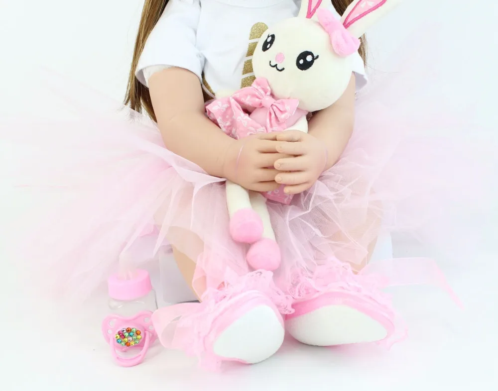 60 см Мягкая силиконовая кукла-Реборн, игрушки для девочек, виниловая кукла принцессы, для малышей, жива, Bebe, Bonecas, подарок на день рождения для детей
