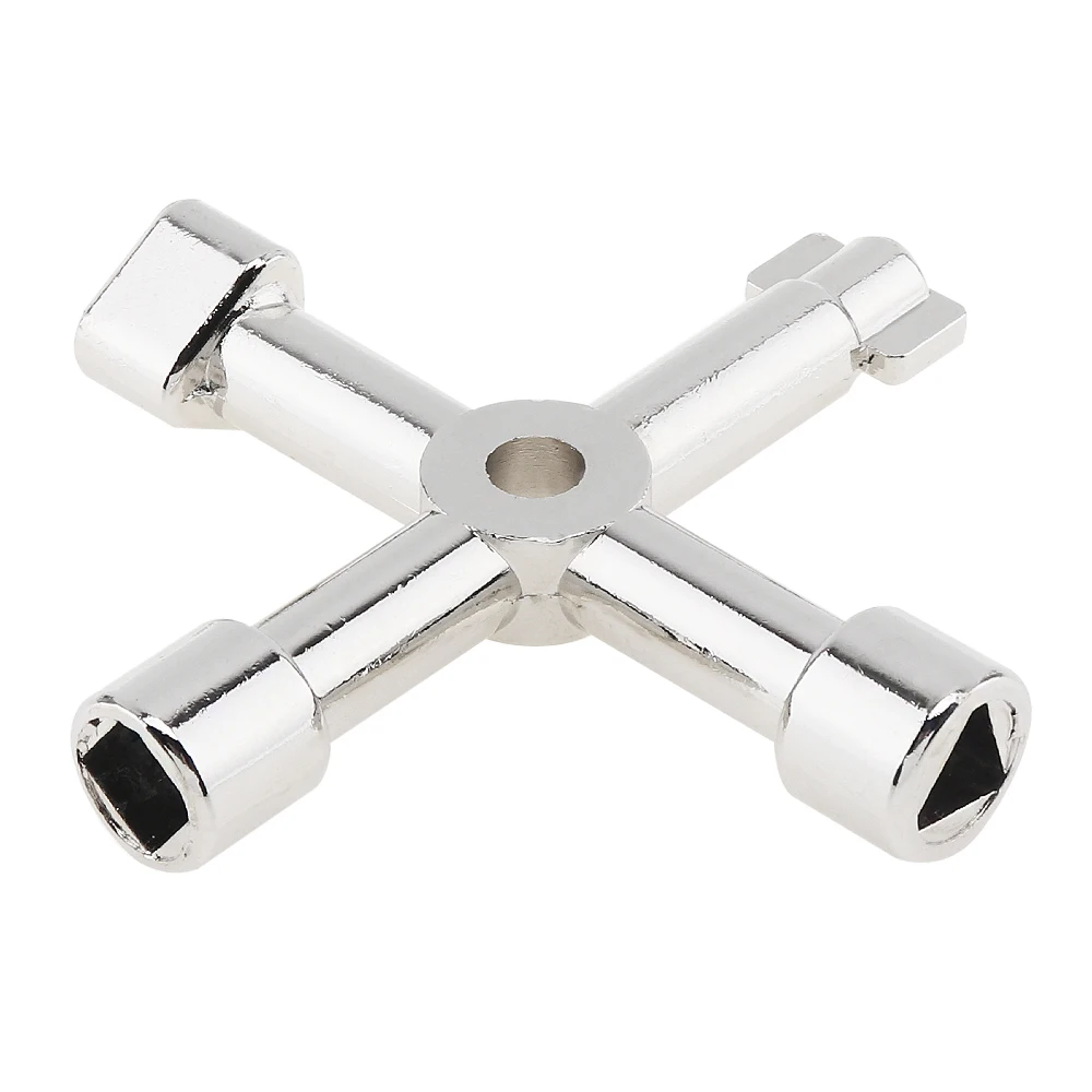 Multifunction 45 Steel Key Wrench Cross Triangle Plumber Mini Key
