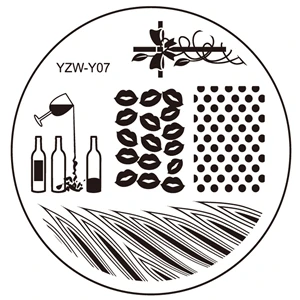 1 шт леопардовое перо Кружева шаблон для дизайна ногтей штамп шаблон изображения пластины YZWLE штамповки пластины - Цвет: Y07