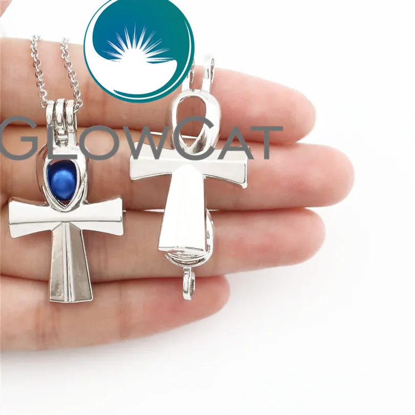 GLOWCAT R K677 Египетский крест АНК бусы Кейдж кулон эфирное масло диффузор
