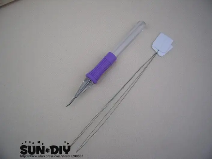 

Free Shipping Three dimensional embroider simpleness punch needle pen set Russia embroidery DIY craft machine for Needlework