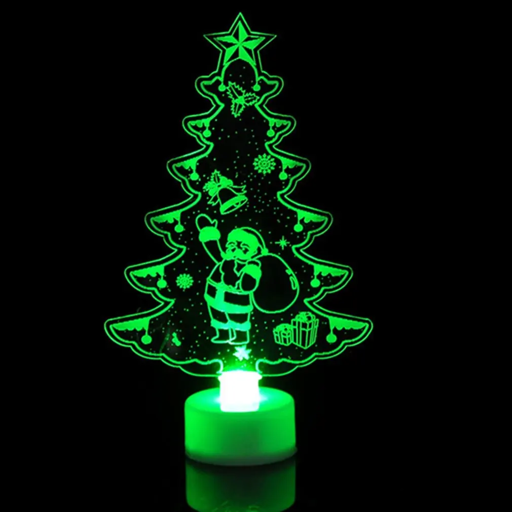 

Colorful Acrylic Night Light Christmas Tree Christmas Snowman Santa Gift Christmas Light Decoration