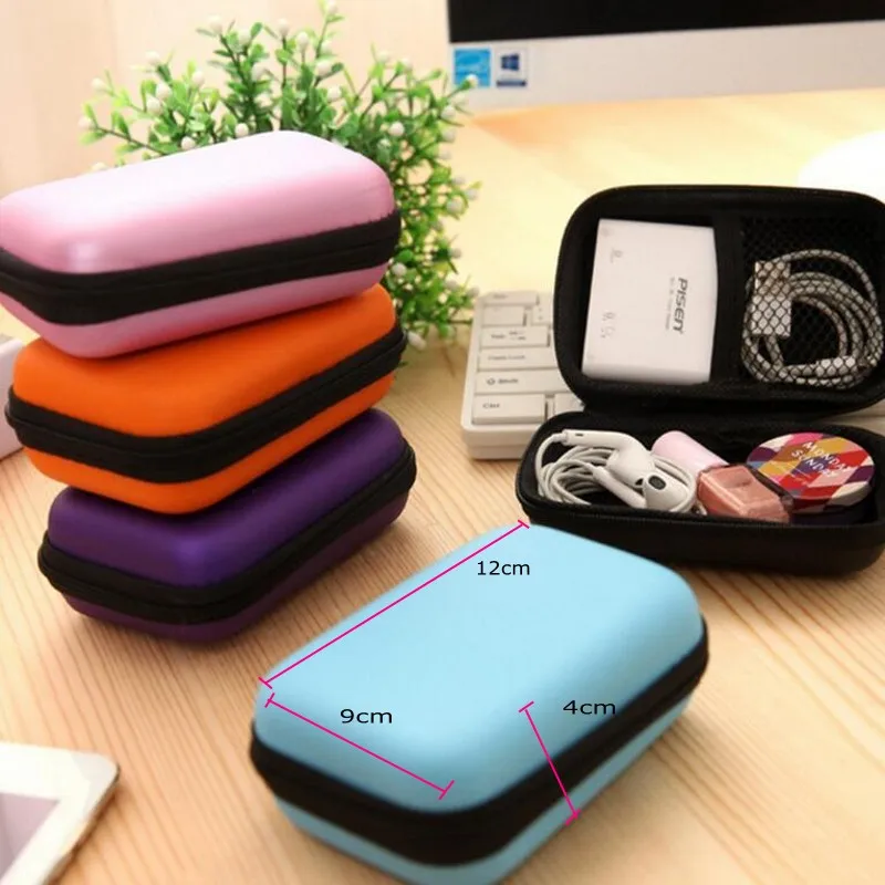 Travel Portable Data Line Earphone Wire Storage Box Organizer Data Line