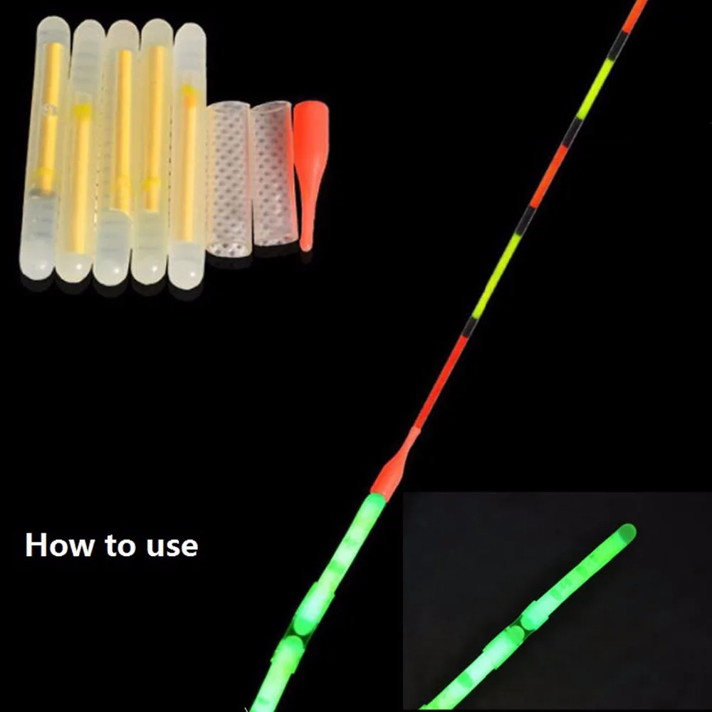 50 шт. 10 пакета(ов) 4,5*37 мм поплавок дневной свет Стик свет ночные Световой поплавок стержня огни Glow stick для ночной рыбалки