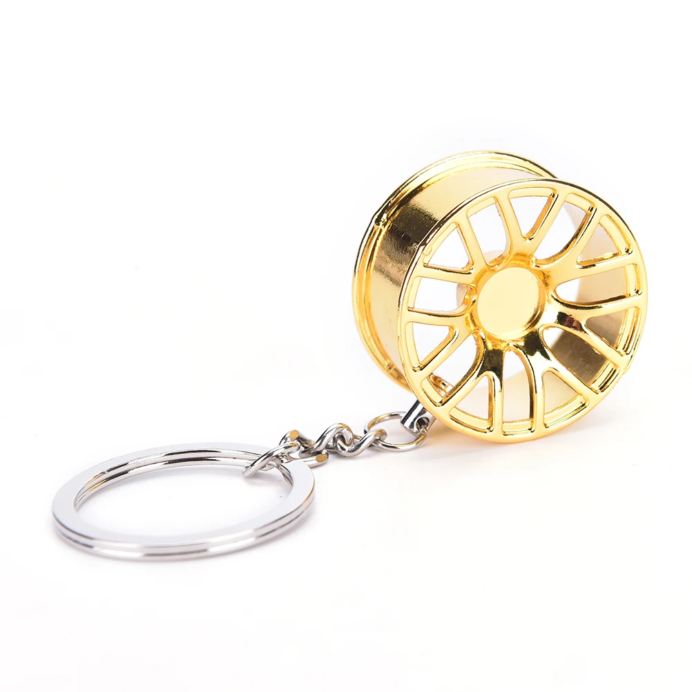 Automotive Wheel hub Keychain auto Tire rims key chain auto parts