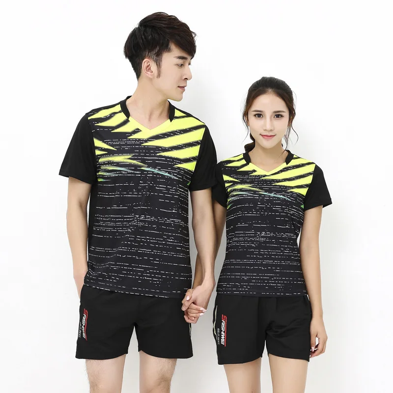 Китайская рубашка для бадминтона для мужчин/женщин, быстросохнущие футболки для настольного тенниса, костюм, волейбольные тренировочные майки, теннисные шорты Одежда для бадминтона