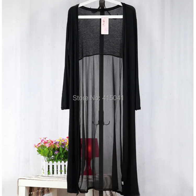 

2017 New Fashion Women's Cardigan Sweater Long sleeve Casual Slim Modal Lace Stitching Sun Protection Cardigan Free shipping