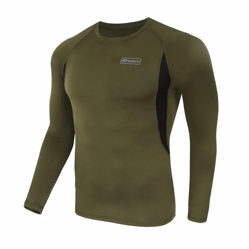 Вне двери футболка костюм термобелье тактическая Флисовая теплая футболка homme одежда военная Мужская футболка пуловер для мужчин