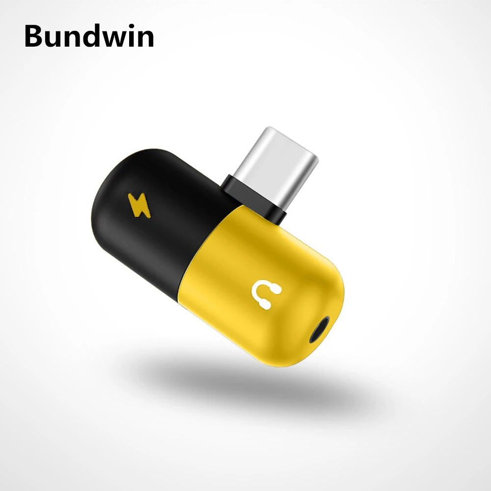 

Bundwin Type C To 3.5 mm Earphone Jack Adapter Charging Audio Cable Converter USB Type C Splitter Headphone Adapter for Huawei