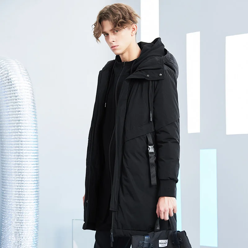 Pioneer camp 2018 winter long parka men thick fashion adjustment belt jackets coat male clothes zipper AMF801440 Pioneer camp 2018 winter long parka men thick fashion adjustment belt jackets coat male clothes zipper AMF801440