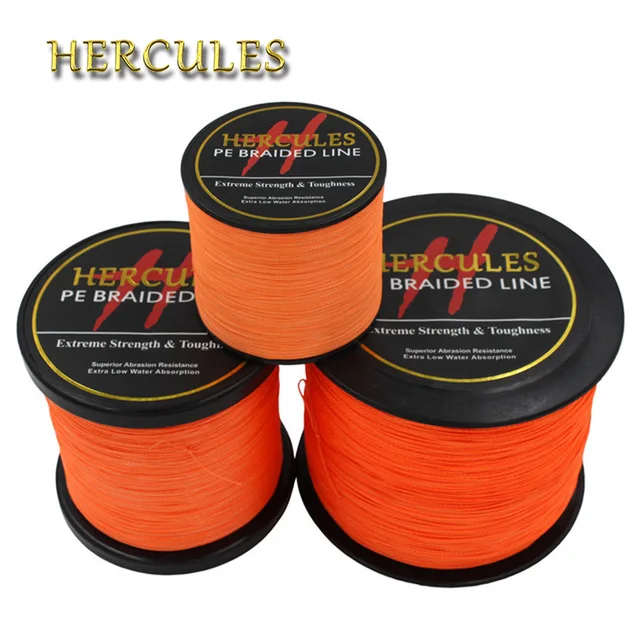Best Price Hercules PE Braided Fishing Line Orange Multifilament Fishing Cord Strong 4 Strands 100M 300M 500M 1000M 1500M 2000M Best Price Hercules PE Braided Fishing Line Orange Multifilament Fishing Cord Strong 4 Strands 100M 300M 500M 1000M 1500M 2000M