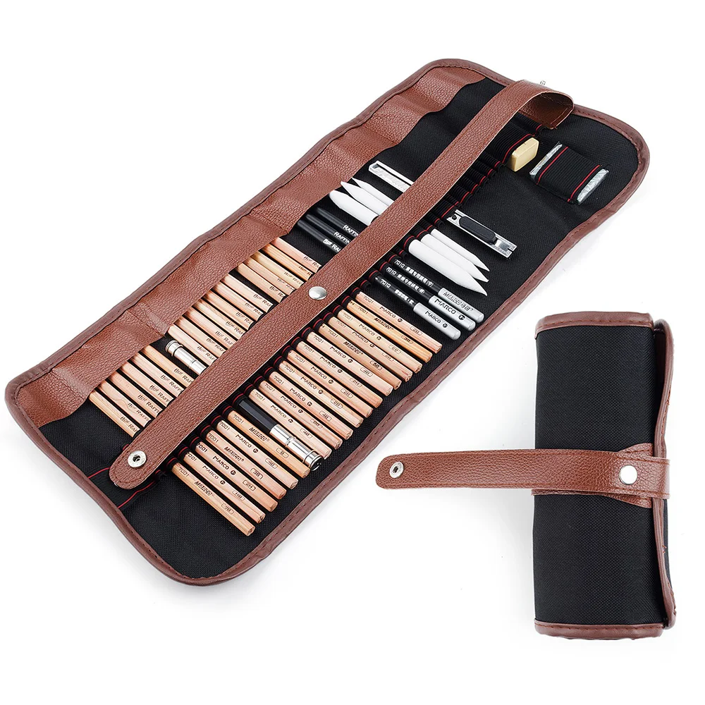 29 Pieces Professional Sketch & Drawing Art Tool Kit With Graphite