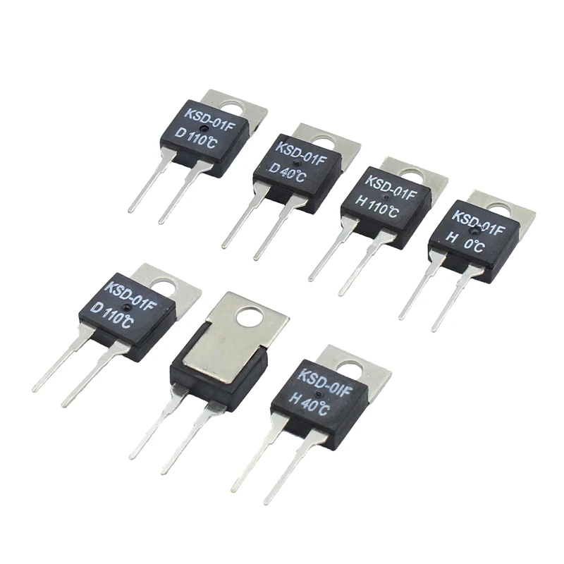 

40 50 60 70 80 90 100 DegC NC Normally Closed NO Normally Open 1.5A Thermal Switch Temperature Sensor Thermostat KSD-01F JUC-31F