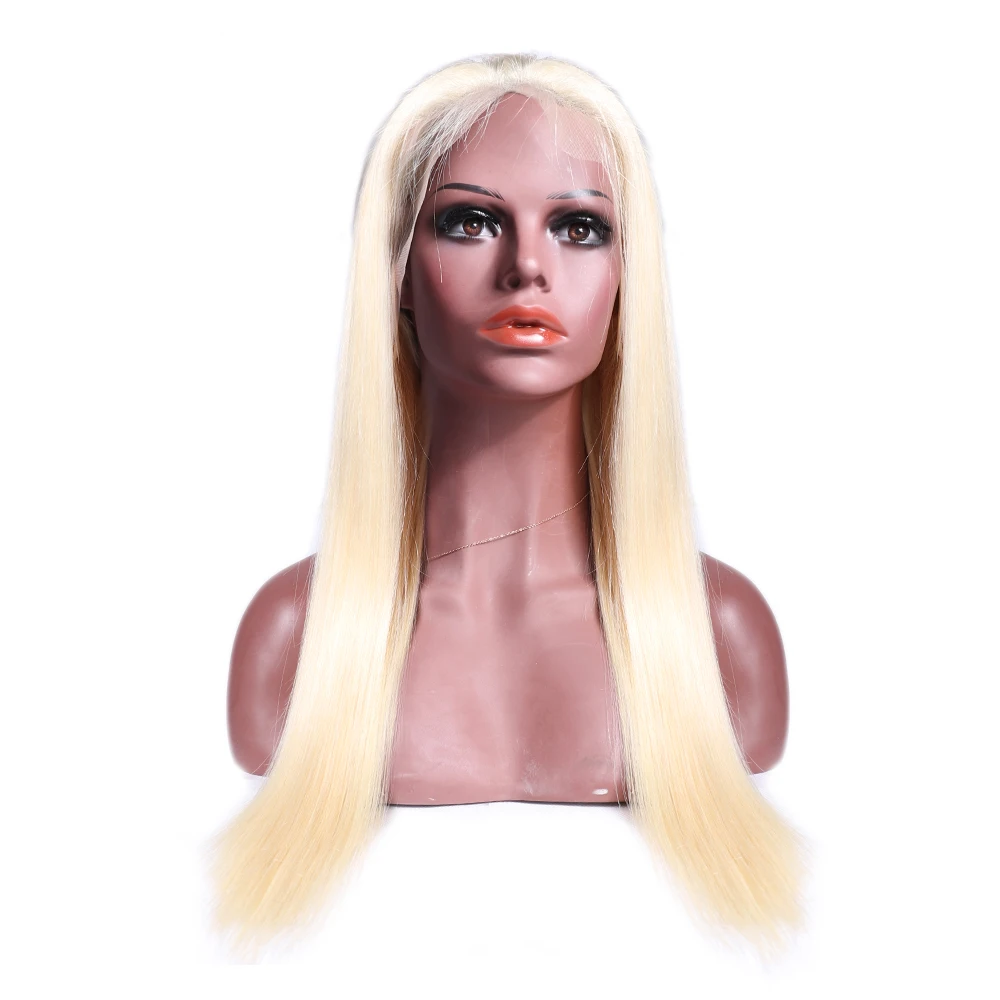 

13x4 Lace Front Human Hair Wigs Pre Plucked Blond Remy Hair #613 Brazilian Straight Lace Front Wig With Baby Hair Bleached Knots