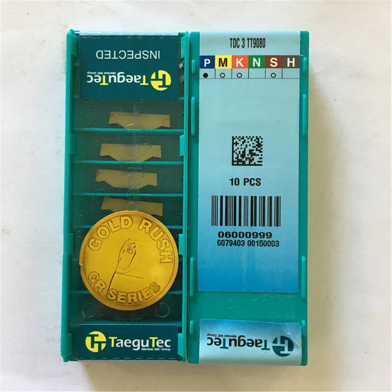 Pastilha de Metal Duro com a Melhor Lote 10 Original Taegutec Qualidade Frete Grátis Tdc3 Tt9080 100% Pçs –
