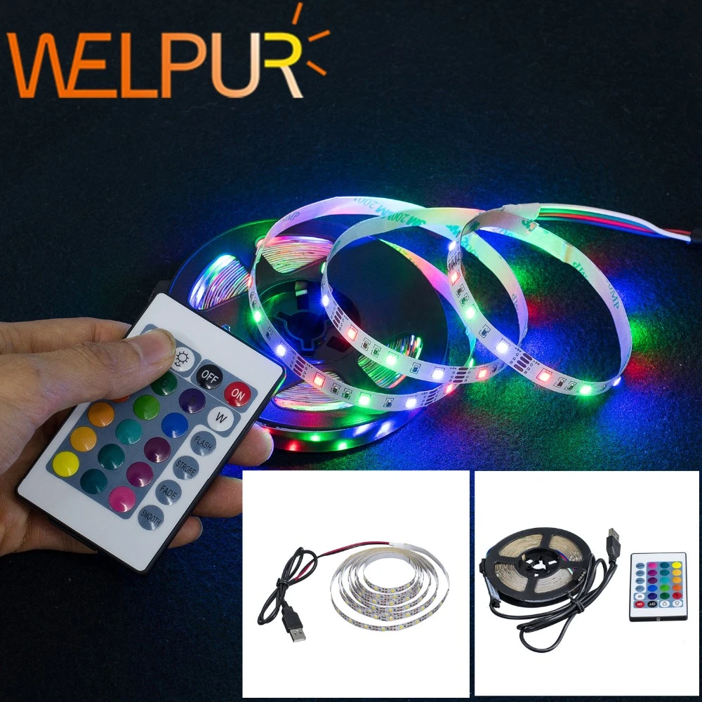 Ledストリップライトusb 25smd Dc5vフレキシブルledランプテープリボンrgb 0 5メートル1メートル2メートル3メートル4メートル5メートルテレビデスクトップ画面のバックライトダイオードテープ Led ストリップ Aliexpress
