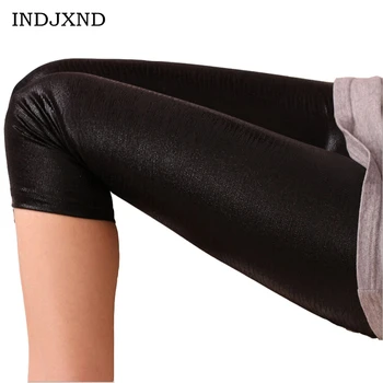 

Fashion Neon Leather Snake Legging Ladies Legging Feminina Seamless Legins Stretch Skinny Cropped Women Candy ColOr Calzas Mujer