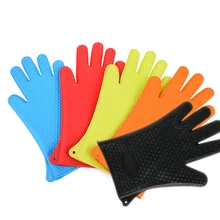 

1 piece food grade Heat Resistant Silicone Kitchen barbecue oven glove Cooking BBQ Grill Glove Oven Mitt Baking glove