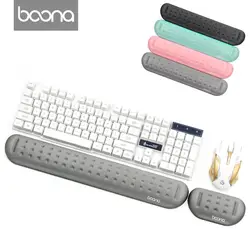 Boona Memory Foam Micro Fiber Массажный коврик с отверстием для клавиатуры и коврик для мыши удобная Легкая поддержка для компьютера и ноутбука