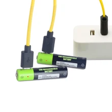 USB Перезаряжаемый 400mAh микро USB AAA батареи кабель зарядное устройство игрушки удаленные аккумуляторы с контроллером литий-полимерный аккумулятор