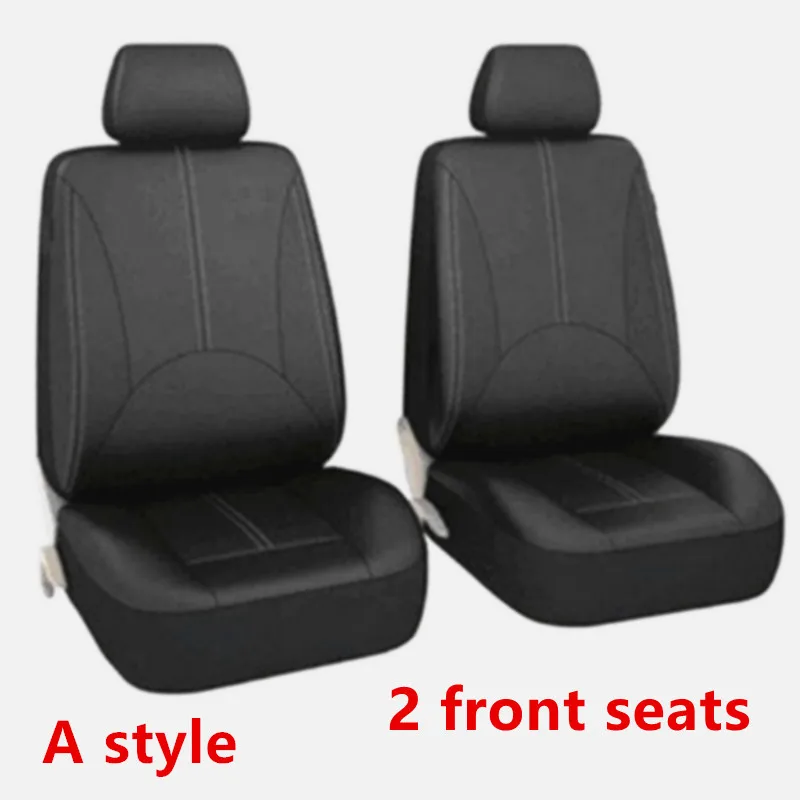 Автомобильные чехлы из искусственной кожи для smart fortwo nissan juke byd f3 mitsubishi outlander jeep renegade автомобильные аксессуары - Название цвета: 2 front seats A