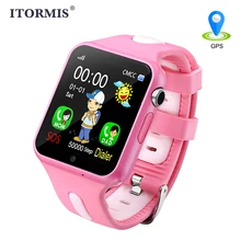 ITORMIS Смарт-часы Дети gps часы Smart детские часы телефон Smartwatch для ребенка с местоположения Водонепроницаемый Сенсорный экран PK Q50 Q90