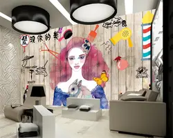 Beibehang пользовательские обои северные ветра волос Салон Парикмахерская Красота Salon Nail магазин фон настенная Фреска 3d обои