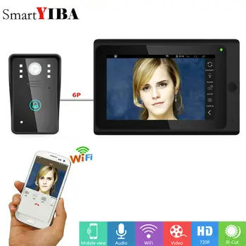 

SmartYIBA 7inch Wired/Wireless Wifi IP Video Door Phone Doorbell Intercom Entry System with Wired Camera Night Vision