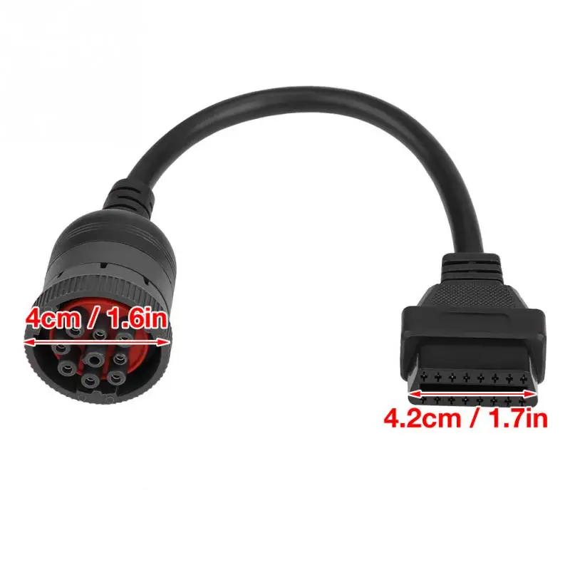Диагностический интерфейс для грузовика Женский 16 Pin OBD2 9 адаптер кабель