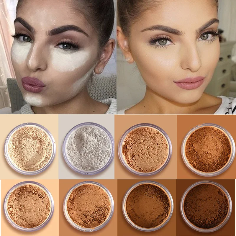 

Loose Powder Matte Banana Finishing Face Makeup 8 Colors Brighten Bronzer Oil Control Long Lasting Beauty for All Complexion