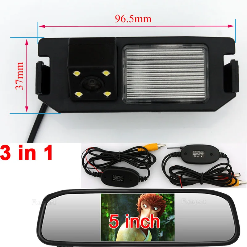 Заднего вида парковочный обратный резервный беспроводной DVD gps автомобильный специальный номерной знак камера монитор для HYUNDAI I30 solaris для KIA SOUL - Название цвета: wireless monitor 3
