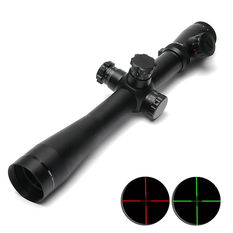 

3.5-10X40 M1 Tactical Optics Riflescope Red&Green Dot Reticle Fiber Sight Long Eye Relief Rifle Scope 30mm Tube