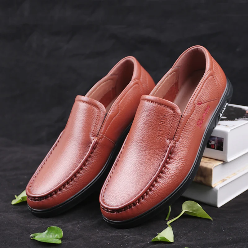 Mocassins De Vache Et En Véritable Hommes Nouvelle brown Cuir Confortable Black Souple 2019 Casual Arrivée Chaussures Printemps 64q7Ow