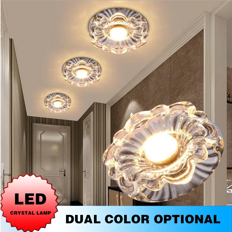 

Modern Round Led Ceiling Lights Lamp Small Crystal Led Ceiling Lamp Living Room Kids Children Room 3W 5W 220V White Warm White