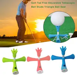 Подставка для игры в гольф мяч для гольфа треугольная вилка шариковое сиденье Регулируемая Телескопическая Подставка для ногтей оптовая
