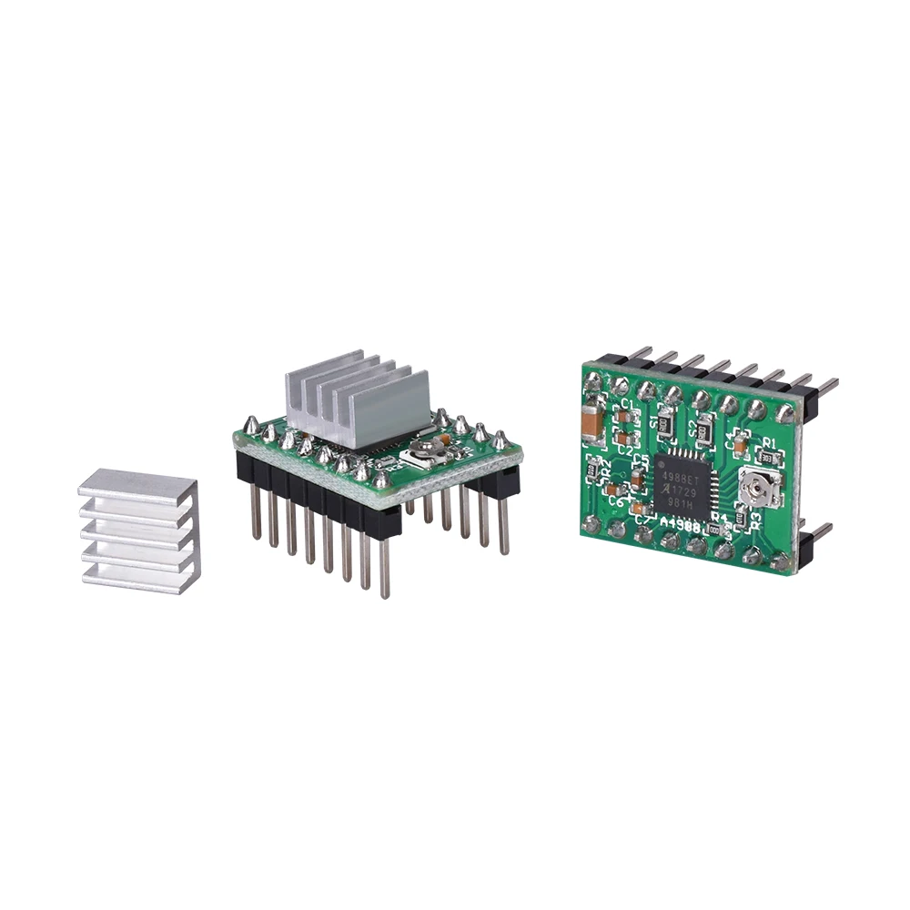 1pc 3D Printer parts A4988 Stepper Motor Driver Module with Heatsinks Reprap Board Suitable Ramps 1.4 For 3D Printer hp latex printhead