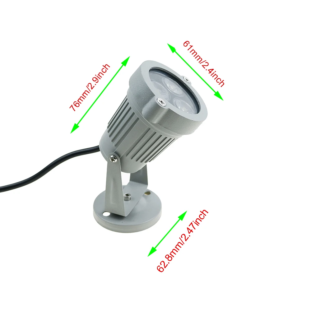 Точечный светодиодный светильник для газона lanscape 8 излучающих цветов AC12V 3 Вт IP67 Водонепроницаемый садовый светильник s для наружного использования в помещении VR