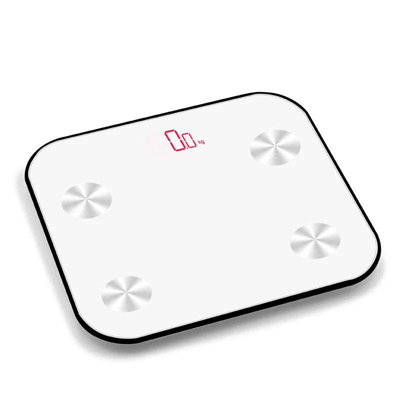 Вес весы Smart Bluetooth весы с анализатором жира мобильное приложение многофункциональная потеря веса электронные весы до 3 лет - Цвет: Черный