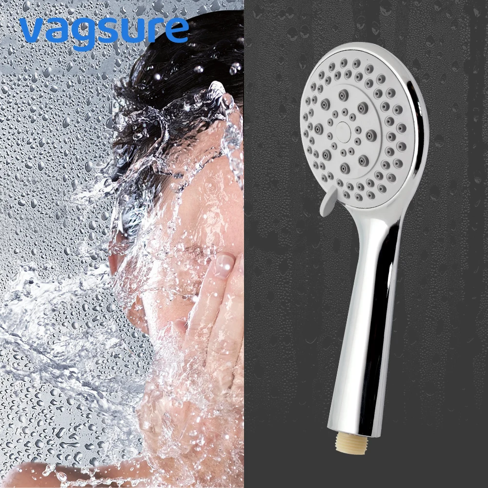 Vagsure Round  Rainfall Shower Head ABS Chrome Water Saving Shower Spray Nozzle Adjustable ABS Head Shower For Bathroom Shower