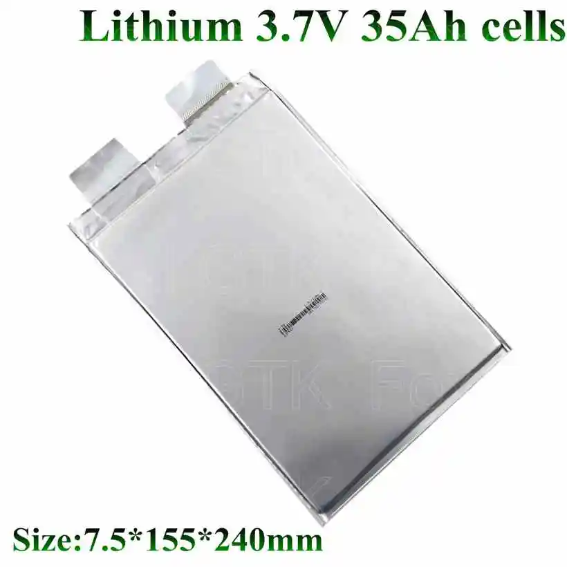 10pcs High capacity 3.7v 35Ah lithium cell 30ah lipo polymer 32Ah for diy pack electric bike power motor 10s 36v battery 30ah (4)
