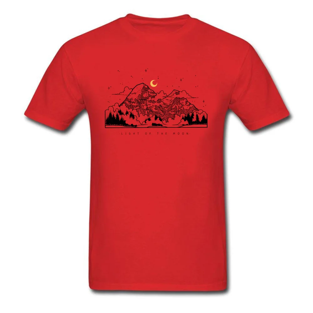 Men Tops & Tees LIGHT OF THE MOON Brand New Summer T Shirts 100% Cotton Fabric Short Sleeve Summer Tee-Shirts Round Neck LIGHT OF THE MOON red