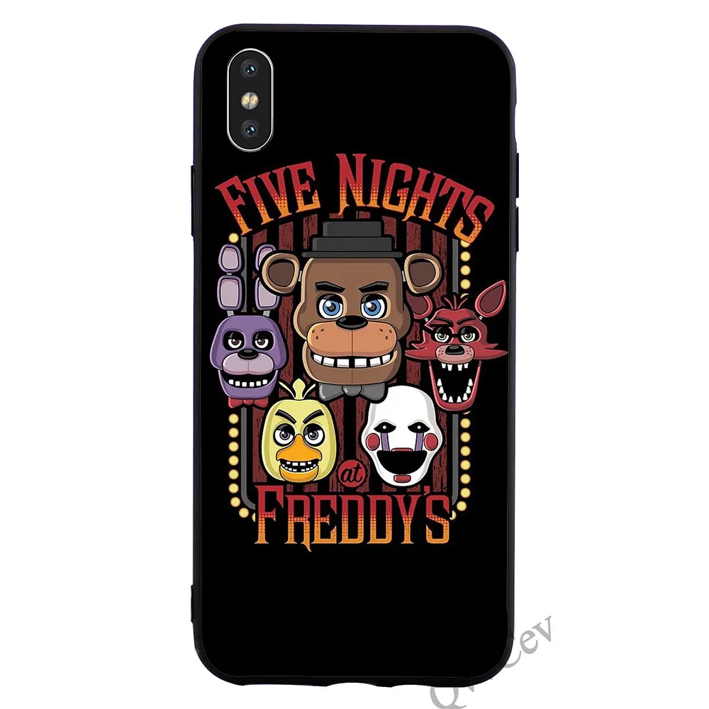 

Soft Pattern Case for iPhone XS Five Nights At Freddy Phone Cover for iPhone 7 Case XR 5 8 Plus 6 6S 5S Xs Max SE Cases TPU Skin