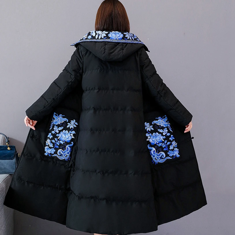 Grande De Chaud Longue Bas Taille Coton Vers Parkas À Capuche Le Mode Veste Beige Femmes Lj070 Ouatée Hiver Nouveaux red Femelle black FPwqTzz